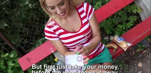  Eurobabe Nesty gets pounded in the park